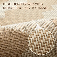 3×5 ft Boho Rugs for Entryway Washable Area Rug, Non Slip TPR Backed Entry Ru…