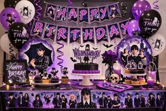 Wednesday Addams Birthday Party Decorations 61 pc. Kit
