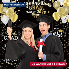 Large Size 2026 Graduation Congrats Grad Photography Backdrop Photo Prop