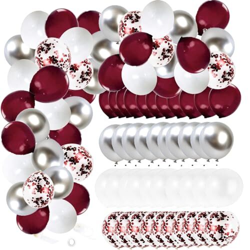 Graduation Party Decorations Maroon Silver 2024/Burgundy Graduation Decoratio…