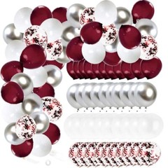 Graduation Party Decorations Maroon Silver 2024/Burgundy Graduation Decoratio…