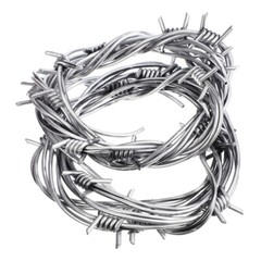 2pcs Fake Silver Barbed Wire Halloween Gothic Thorns Chain Prop