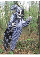 Halloween Animated Clown Hanging Talking Sound Moving Light Up Party Prop Decor