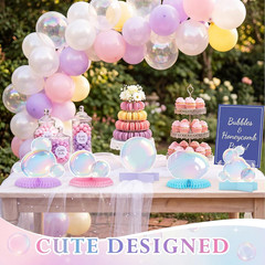 10 Pcs Iridescent Bubble Centerpieces under the Sea Party Decorations Mermaid Bi