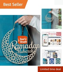 Charming 12″ Ramadan Door Wreath with Islamic Pattern – Give the Gift of Warmth