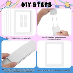 32 x 24 Inch Large Photo Booth Frame White Blank Photobooth Props Happy DIY C…