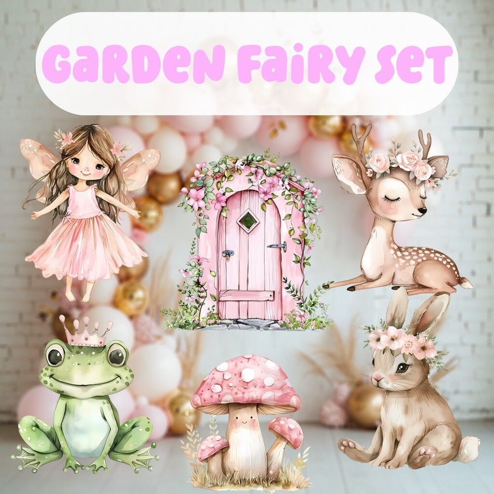 Fairy First Birthday Cutout Prop, Baby Shower, Enchanted Garden Party Decor