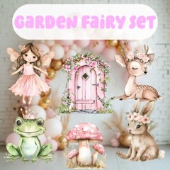 Fairy First Birthday Cutout Prop, Baby Shower, Enchanted Garden Party Decor