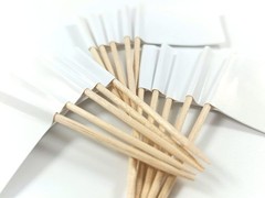 QQSD Solid White Toothpick Flag DIY Blank Flag Small Mini Plain White Cupcake…