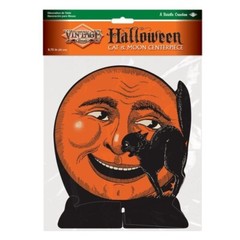 Beistle Vintage Style Halloween Black Cat and Moon Tissue Centerpiece