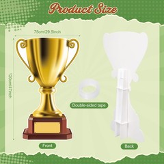 3.9 ft Large Golden Award Trophy Party Signs Decoration Sports Cardboard Cuto…