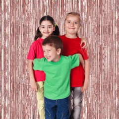 Rose Gold Foil Fringe Curtain Backdrop (2 Pack) – 9.8 x 3.3 ft Photo Booth Backd