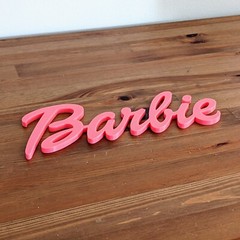 Big Barbie Logo Sign – Unique Wall Decor 27cm