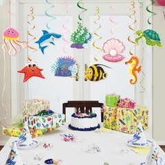 Under The Sea Party Decorations, Kaluofan 36 Pcs Ocean Themed Party Multi Color