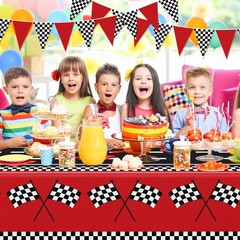 33Ft Racing Car Party Decorations Race 5 x 7 inches, red,black,white
