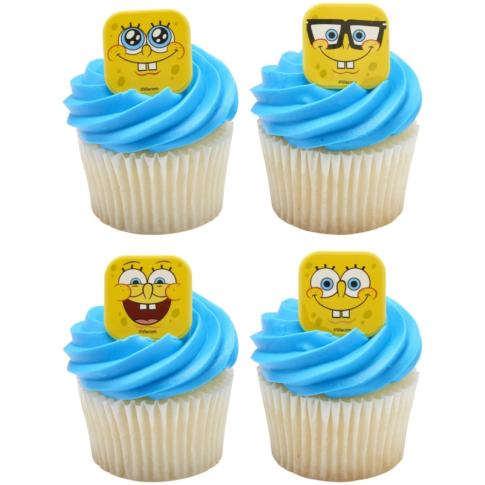 SpongeBob SquarePants™ Mood Faces Rings, SpongeBob Cupcake Decorations Featur…