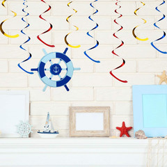 20 Pieces Nautical Hanging Swirl Cruise Ship Anchor Nautical Sailor Theme Party