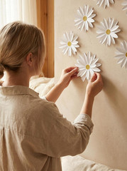 Paper Daisy Flower for Party Decor DIY Floral Photo Backdrop Baby Shower Birthda