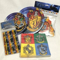 Harry Potter Party Set 45 pc Gryffindor Birthday Plates Napkins Pencils Banner