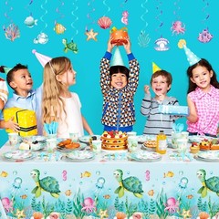 Libima 189 Pcs Sea Turtle Birthday Decorations Ocean Sea Party Tableware Turt…