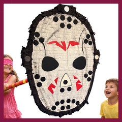 Mask Character Piñata Halloween Horror Party Decor Paper White/Black/Red