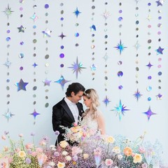Iridescent Party Decorations Star Circle Dot 3 Count (Pack of 1),