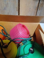 VTG American Candle Co. X700 LUAU Electric Tiki Lanterns 7 Count Made in USA