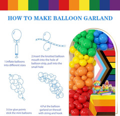 Pride Decorations 71 Pcs Kit Everyone Is Welcome Here Backdrop Banner Rainbow Ba