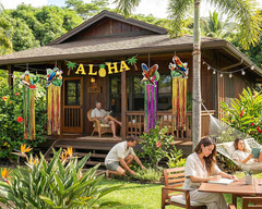 10Pcs Hawaiian Luau Party Decorations – Tropical Birds Hanging Decor with Aloha
