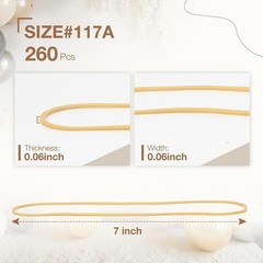 260Pcs Long Rubber Bands for Balloon Arch, Size #117A | Stretchy Elastic Ligas