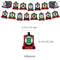 Thomas Train Birthday Party Decorations Set – 1 Banner, 16 Balloons, 25 Toppers