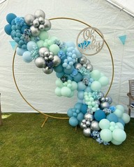 Teal Blue Balloons, 50Pcs Metallic Teal and Silver Balloons, Turquoise Light …