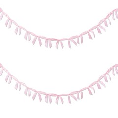 2 Pack Pink Ribbon Banner (8ft Each) – Party Decoration Garland for Bachelore…