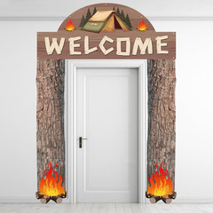 3 Pcs Camping Themed Party Decorations Camper Banner Welcome Porch Sign Camper