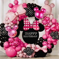 ALL-IN-1 Minnie Balloon Arch Kit with BONUS Bow & Mouse Head – Mini Mouse Bal…
