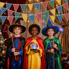 32 Ft Wizard Party Decorations Magical Triangle Flags Wizard Banners Magic Fabri