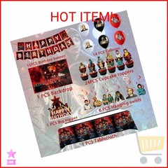 Stranger Birthday Decorations, Things Party Supplies Set Include Banner, Backdro