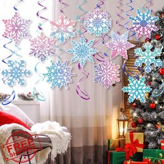 Pedel Snowflake Hanging Swirls 30pc