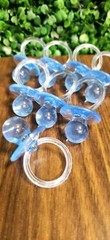 20 Ct 2.5″ Acrylic Baby Pacifiers BLUE Great For Baby Shower Keepsake, Decor,…