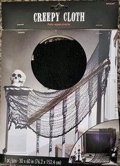 Cloth Creepy Halloween Black Gauze 60″ x 30 inches 1 Piece Decoration