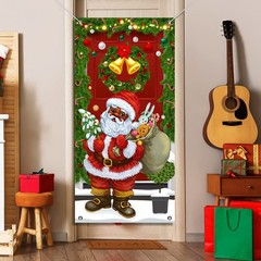 Christmas Decorations Santa Wreath Door Cover Xmas Winter Holiday Gift