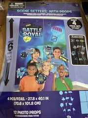 BATTLE ROYAL Photo DECORATING KIT W/ PROPS (16pc) ~Birthday Party Supplies