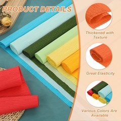 1 PCS Orange Red Crepe Paper Roll 7.9 Ft Long 20 Inch Wide Streamers Party