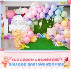 330 Pcs Ice Cream Party Decorations Ice Cream Balloon Garland Kit Pastel Ball…