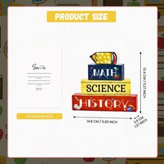 Cute Educational Block Decor with Pencil Topper – Back-to-School Essential