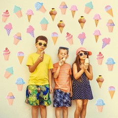 40 PCS Ice Cream Paper Cutouts Nameplates Summer Classroom Bulletin Board