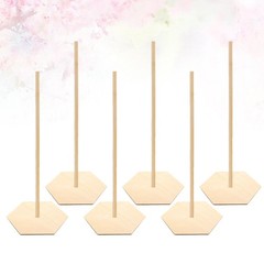 6Pcs Wood Donut Display Stand Khaki Color for Wedding Bridal Shower Decor