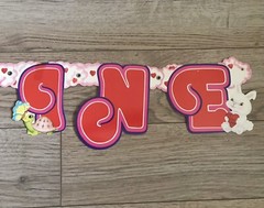 Vintage 1982 Beistle Be My Valentine 25 Ft Card Stock Banner Animals Heart Day