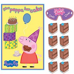Peppa Pig Birthday Party Bundle New: Wall Photo Banner W/Props, Game & Balloons