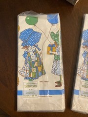 Two New Vtg 1973 Holly Hobbie Tablecover Paper Tablecloths American Greetings